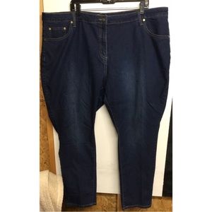 Ladies Plus Size 26W Woman Within Dark Wash Jeans
